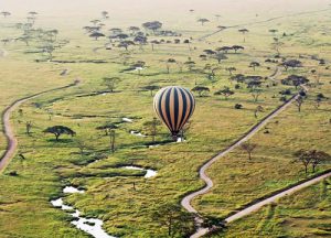 Hot air baloon at Maasai Mara Safari